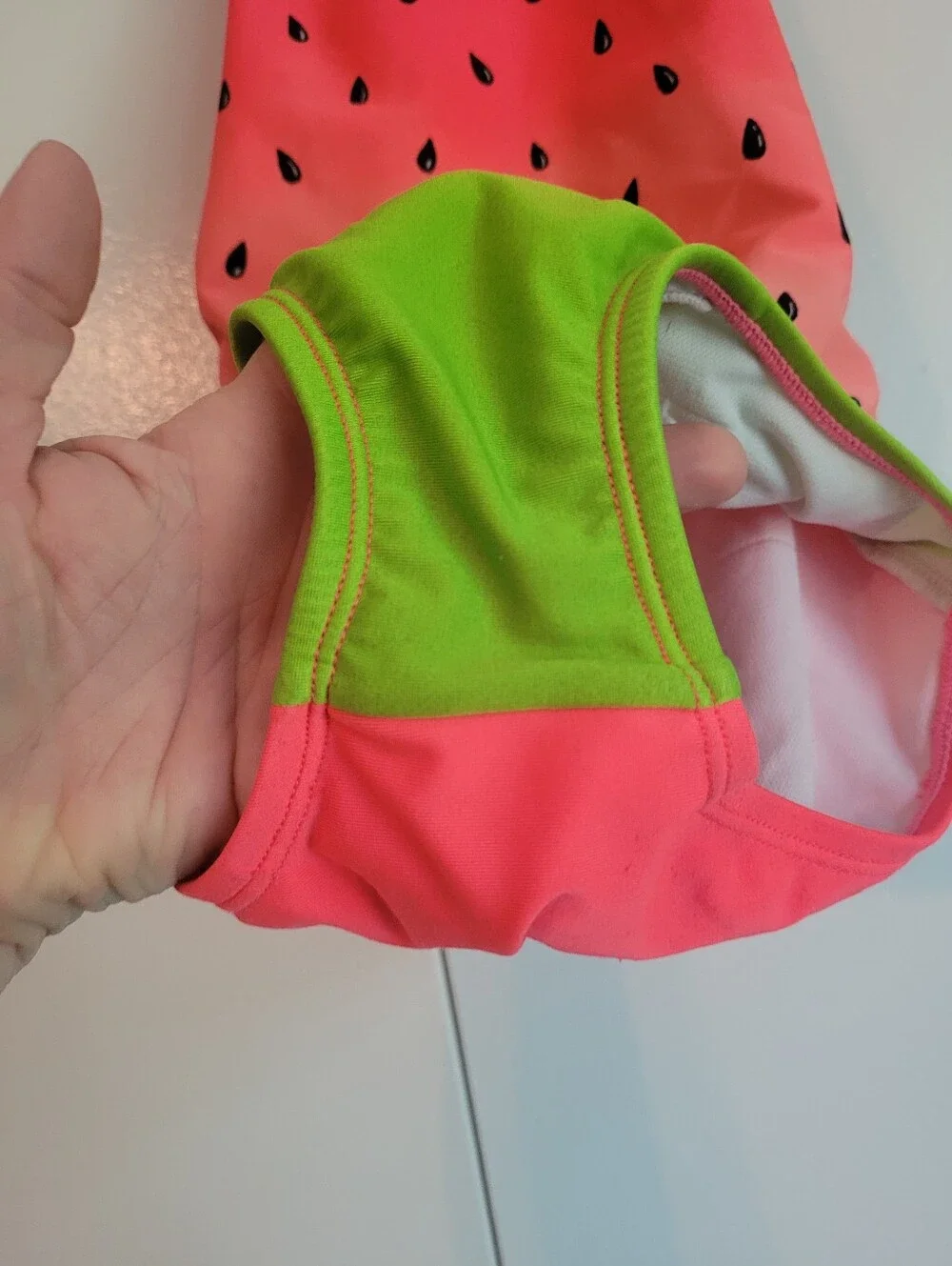 Cat & Jack Pink to Green Watermelon Print One-Piece Swimsuit